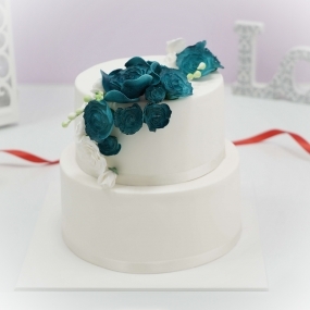 Торт «Мастичный с цветами»