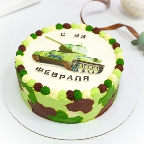 Торт "С танком 2 д"