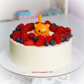 Торт "Кот и ягоды"