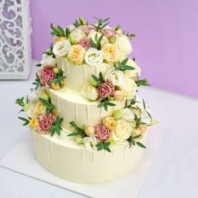 Торт "Живые цветы"