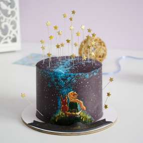 Торт "Маленький принц и звезды"
