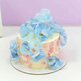 Торт с голубыми орхидеями
