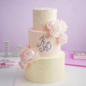 Свадебный торт с росписью