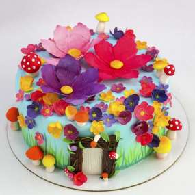 Детский торт с цветами