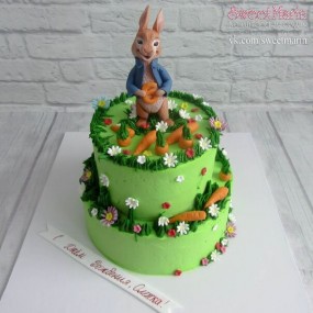 Торт "Кролик на лужайке"