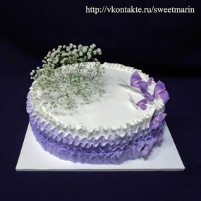 Торт "Фиолетовые бабочки"