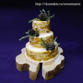 Торт «Свадебный с шишками»