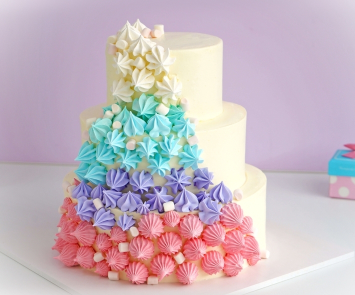 Торт "Свадебный с меренгой"