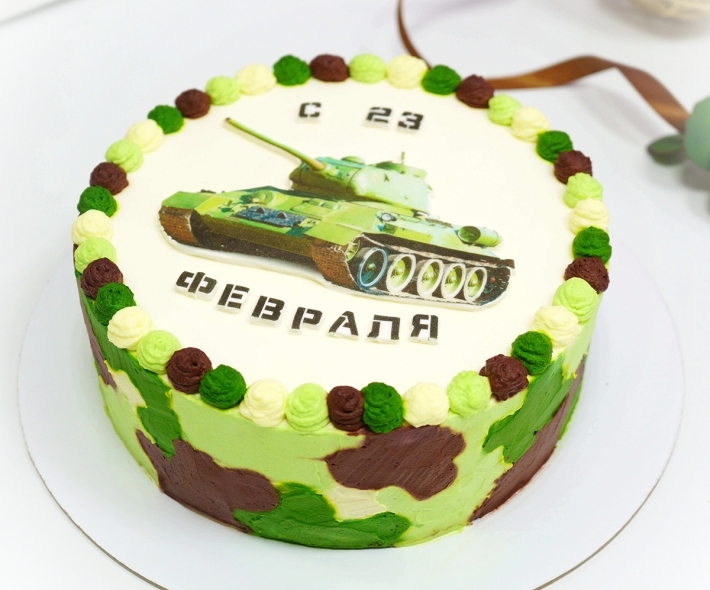 Торт "С танком 2 д"
