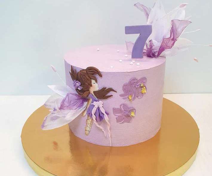 Фиолетовый торт маленькая фея