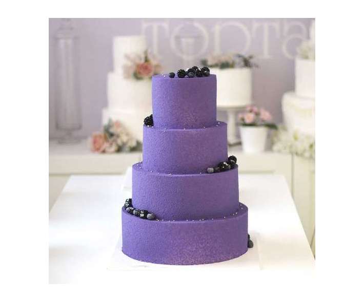 Фиолетовый свадебный торт