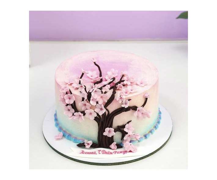 Торт Цветущая сакура Торт на день рождения девушке заказать с доставкой в  СПБ