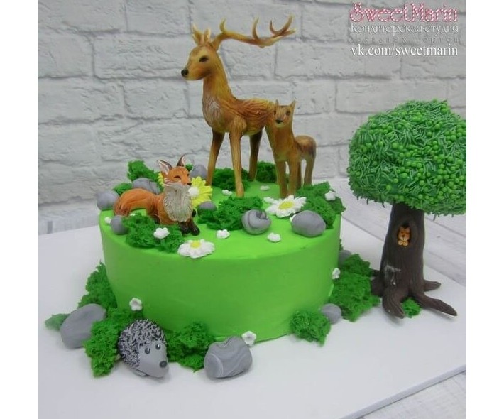 Торт "Лесные звери"