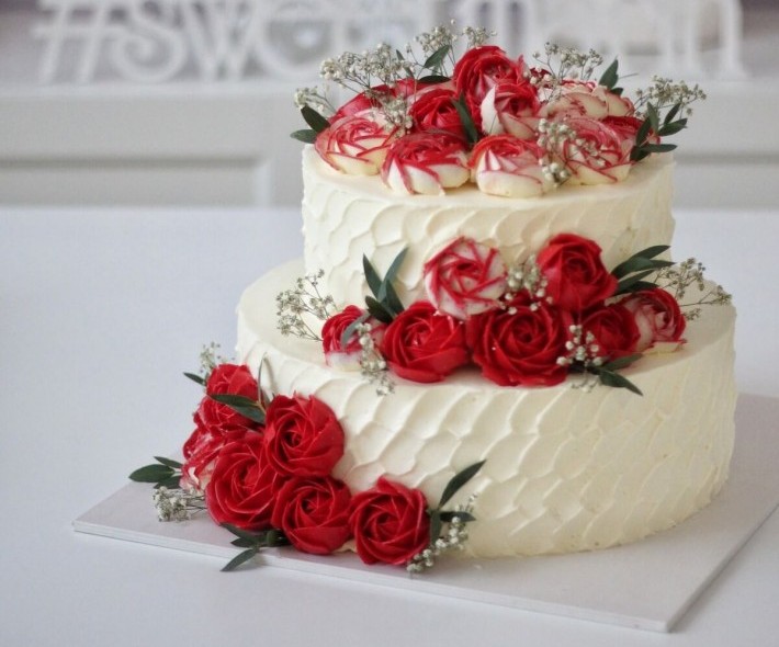 Торт "Красные розы"