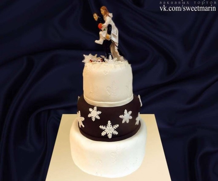 Торт "Зимняя свадьба"