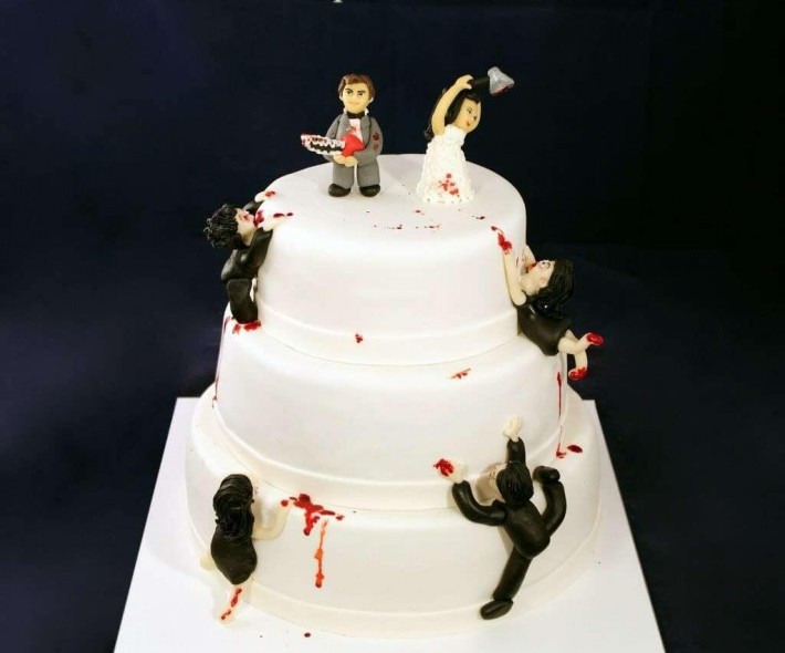 Торт "Свадьба в стиле Зомби"