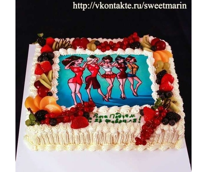 Торт "Поздравления от девушек"