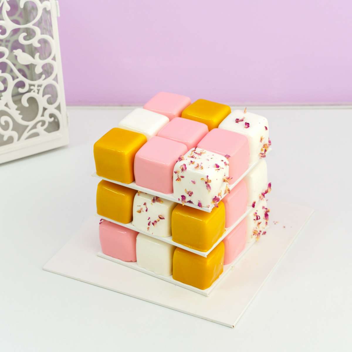 Торт Кубик Рубика розовый Торт на день рождения заказать с доставкой в СПБ