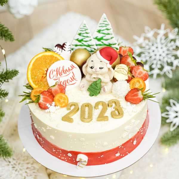 Торт-четвертинка "Новый Год 2023" Новогодние подарки 2023 заказать с доставкой в СПБ