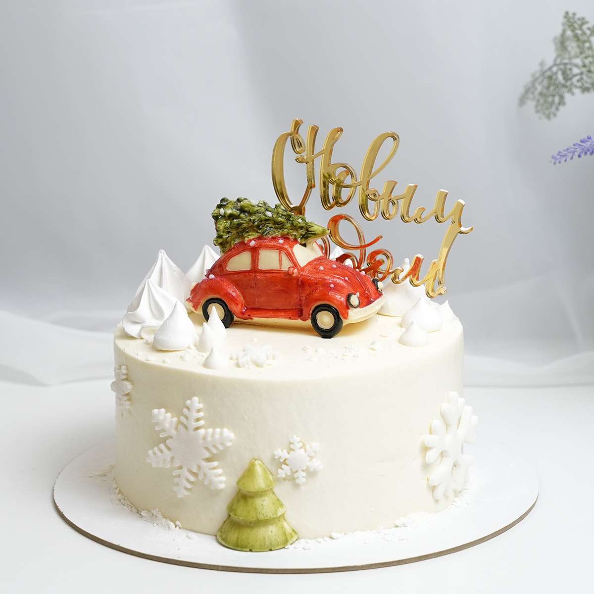 Торт “Новогодний автомобиль”
