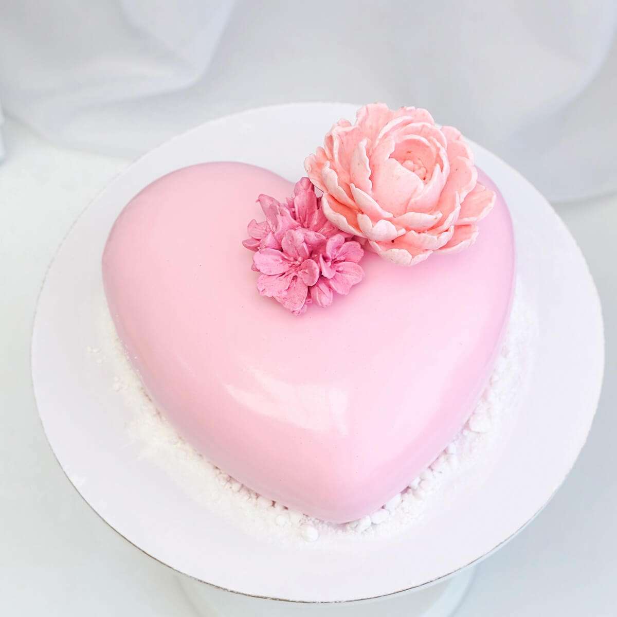 Торт "Розовое сердце"