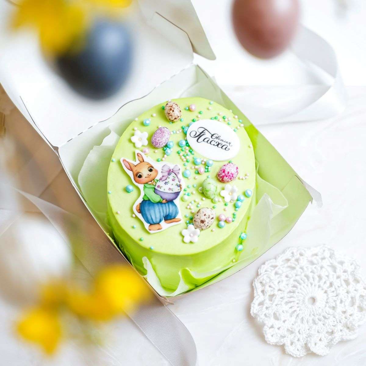Бенто-торт «Пасхальный кролик»